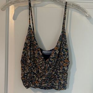 Urban Outfitters Black and Orange Floral Camisole